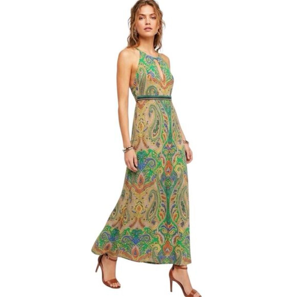 International Concepts Womens Dress Maxi Retro Paisley Y2k 90s Long Sz Medium